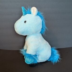 Blue Plush Unicorn Toy